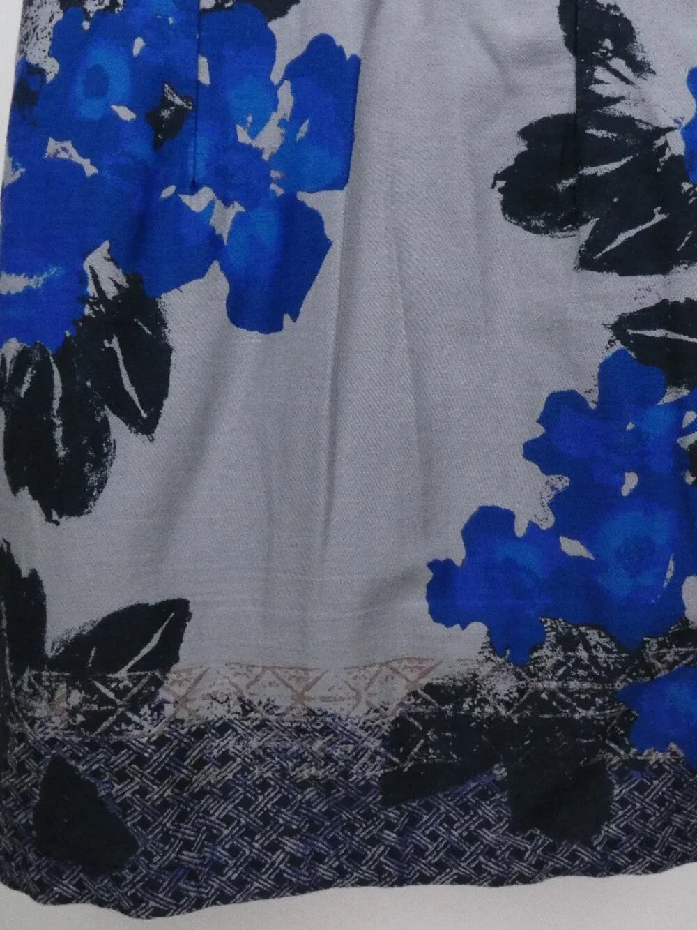 Free People Dress Womens 6 Blue Floral Print Frock Shift Mini Lined Size Zip
